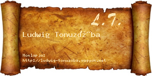 Ludwig Tonuzóba névjegykártya